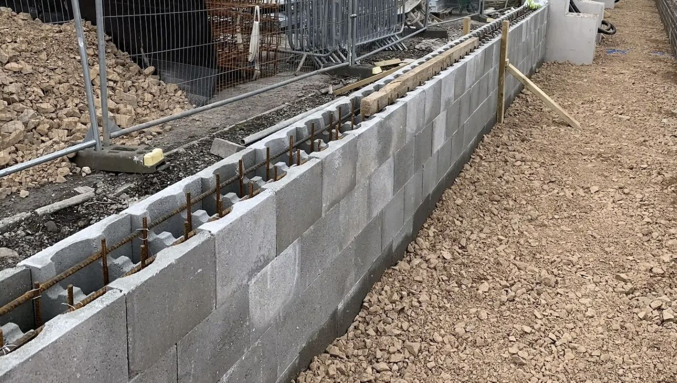 Concrete steps and foundation block work by professional contractors in Wake Forest, NC